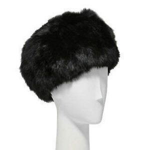 Adrienne Landau Rabbit Fur Knit Hat